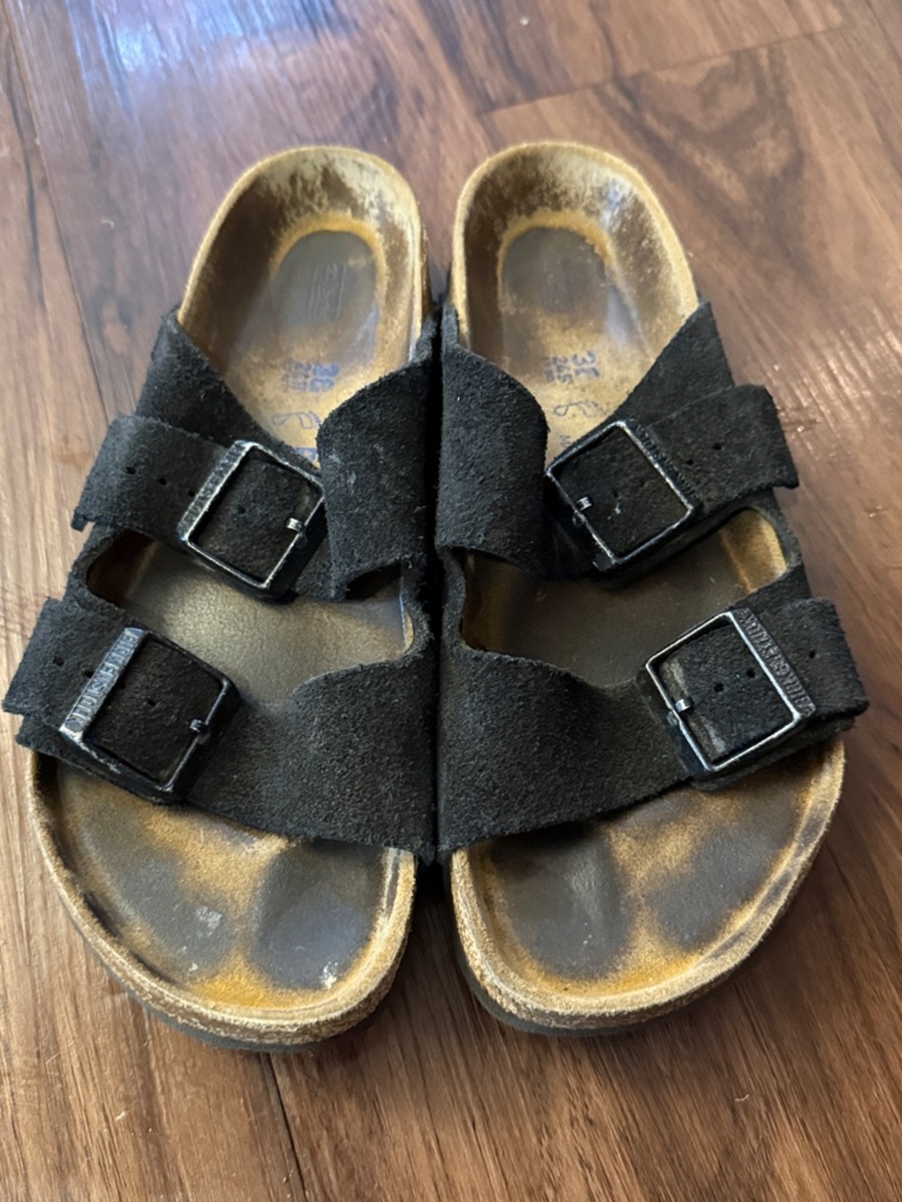 Birkenstock Arizona Sandals - black suede